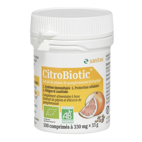 Citrobiotic Extrait de Pépins de Pamplemousse Bio 100 comprimés
