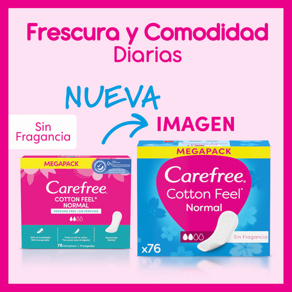 Carefree Protege Slip Normal Cotton Extract 76 Unidades