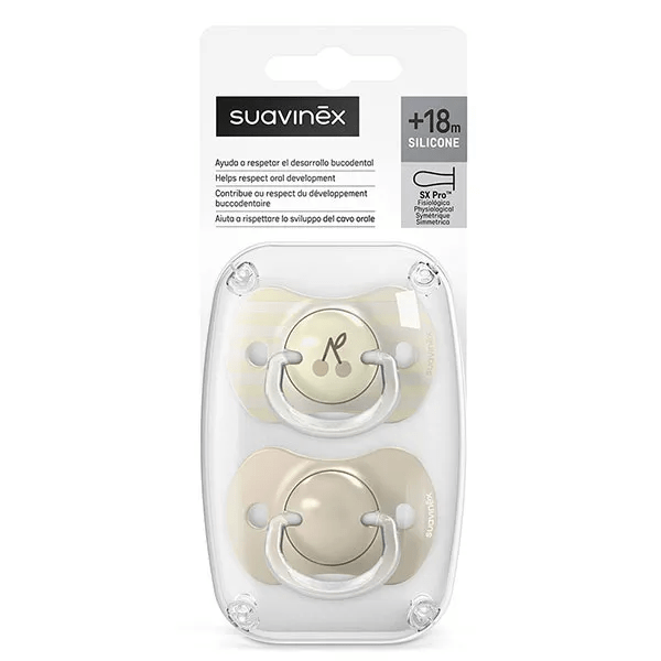 Sucettes Symétriques SXPRO +18 mois Birdies Beige x2 2