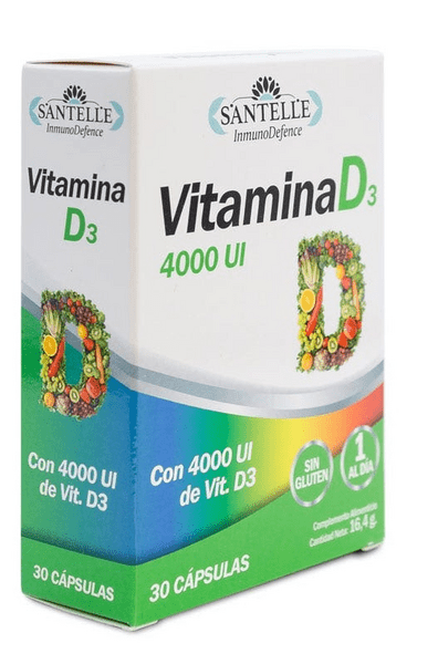 Santelle Vitamina D3 30 Cápsulas