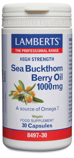Lamberts Aceite Espino Amarillo 1000mg Rico en Omega 7 30 Cápsulas