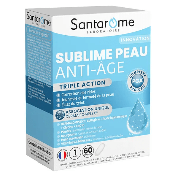 Santarome - Sublime peau anti-âge - régénérateur et fermeté - Tonus sexuel - 60 comprimés