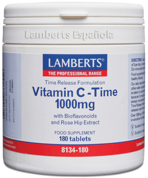 Lamberts Vitamina C 1000mg con Bioflavonoides (Liberación Sostenida) 180 Tabletas