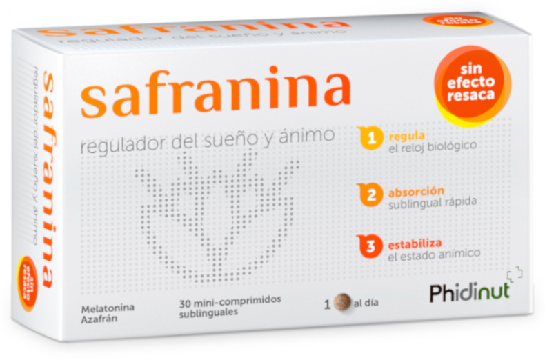 Phidinut Safranina Sono e Bem-estar 30 comprimidos sublinguais