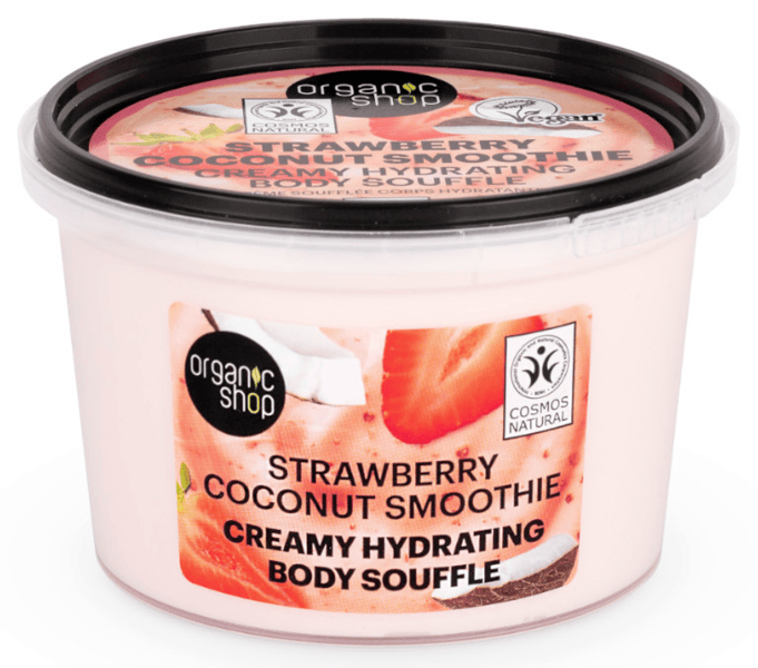 Organic Shop Suflé Corporal Hidratante Batido de Fresa y Coco 250 ml