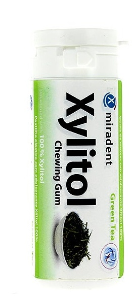 Miradent Xylitol Chicle Te Verde 30 Unidades