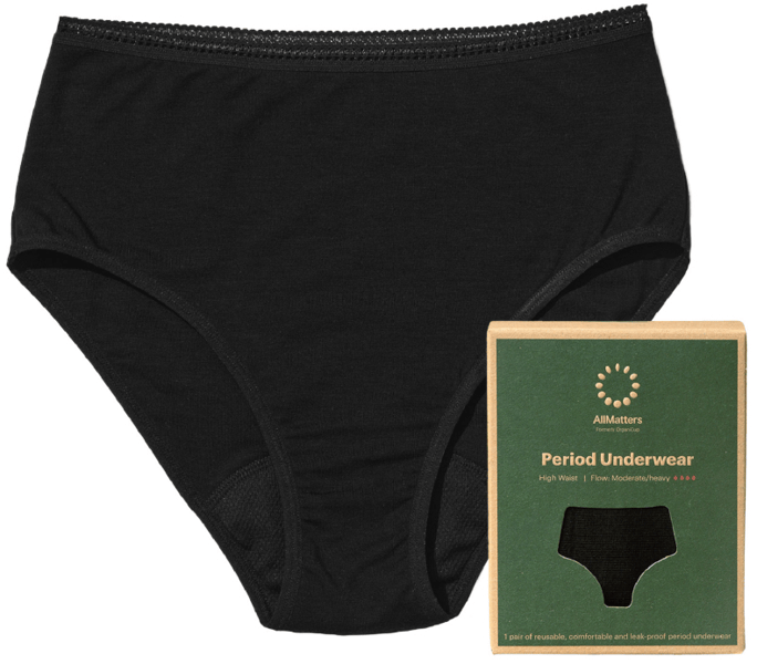 AllMatters Braga Menstrual Cintura Alta Flujo Abundante Talla XXL