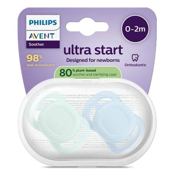 Sucette Ultra Start jour 0-2M uni Polaire x2 silicone, sans BPA