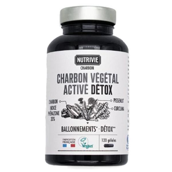 Charbon Végétal Activé Curcuma et Pissenlit Végan 120 gélules