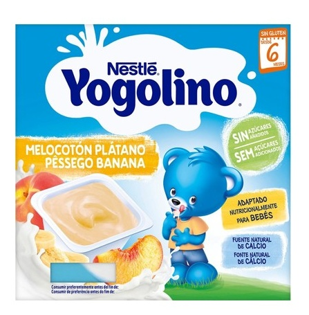 Nestlé Yogolino Melocotón Y Plátano +6m 4x100gr