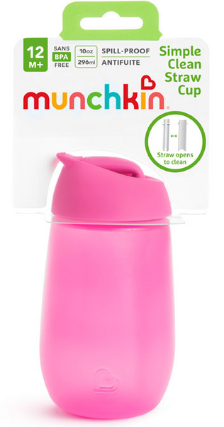 Munchkin Vaso Simple Clean +12m 296 Ml Rosa