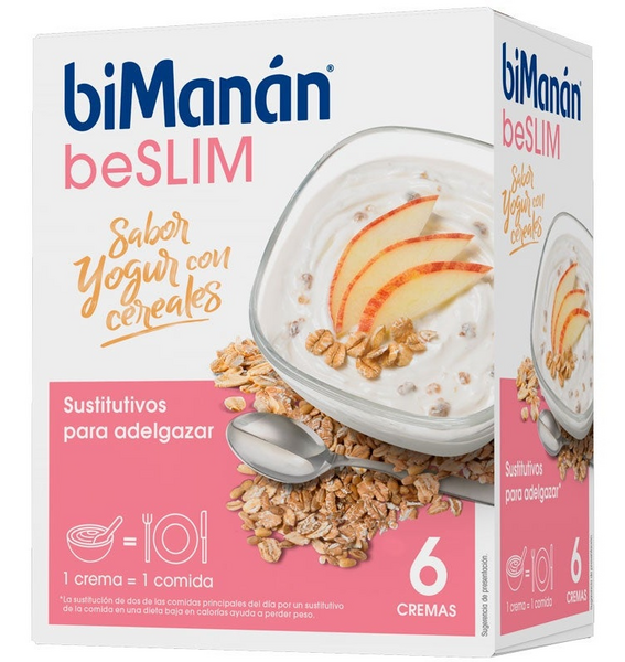 BiManán BeSlim Crema Yogurt Con Cereales 6 Sobres