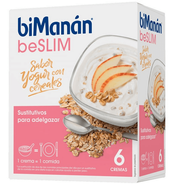 Bimanán Beslim Be Slim Crema Yogur Con Cereales 6 Sobres