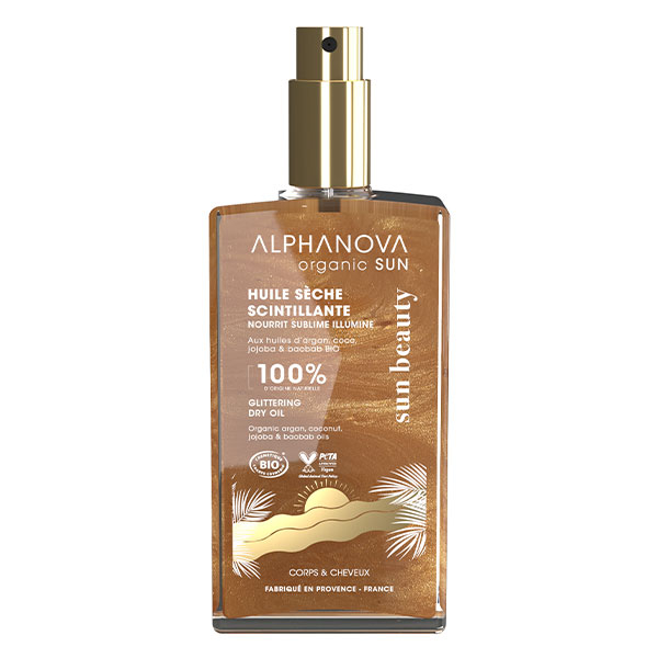 Organic Sun beauty Huile sèche scintillante bio* - 100ml