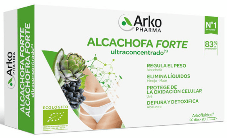 arkopharma arkofluido alcachofa forte bio  aloe vera 20 ampollas