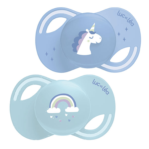Collection 2 Sucettes Anatomiques Tetine Extra-slim +18 mois Licorne 3