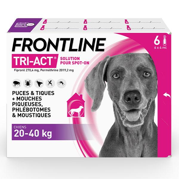 Tri-Act Chiens L 20 à 40kg 6 pipettes