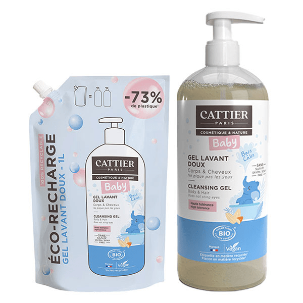 Bébé Gel Lavant Doux Bio 500ml + La Recharge Bio 1L