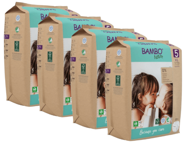 Bambo Nature Pañales T5 (12-18 Kg) 4x22 uds