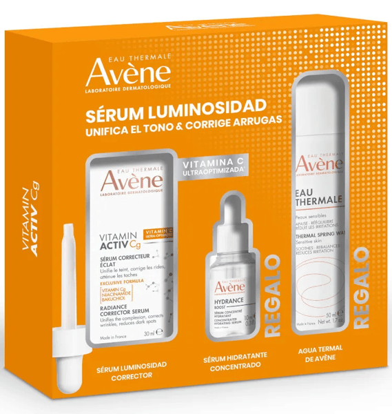Avène Sérum Vitamin Activ Cg 30 ml + Minitalla Sérum Hydrance + Agua Termal 50 ml