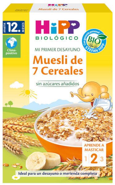 HiPP Biológico Mi Primer Desayuno Muesli De 7 Cereales +12m 200 Gr