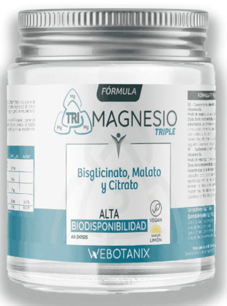 WeBotanix Triple Magnesio Polvo 128 gr