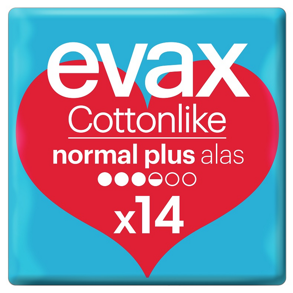 Evax Cottonlike Con Alas Normal Plus 14 Unidades