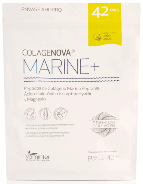 Vaminter Colagenova Marine+ Colageno Marino+HA+Mg Limón 590 gr