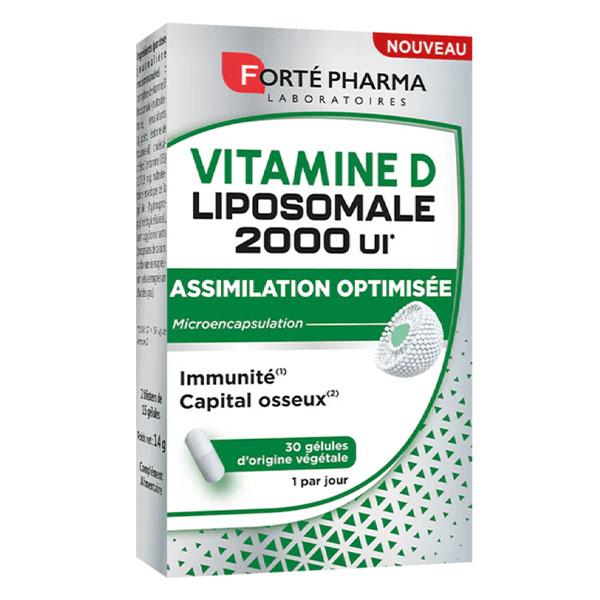 Forté Pharma Vitamine D Liposomale 2000 UI Immunité Os 30 gélules végétales 3