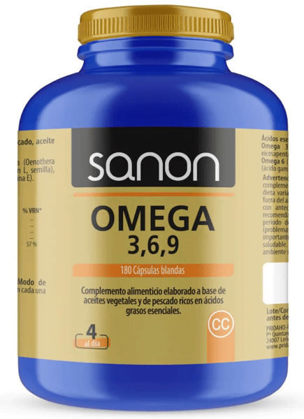 Sanon Omega 3,6,9 180 Cápsulas Blandas