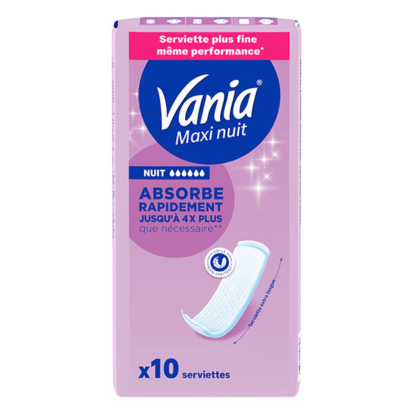 Serviettes Hygiéniques Maxi Nuit (10 serviettes) 3