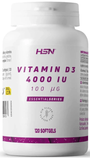 HSN Vitamina D3 4000UI 120 Perlas