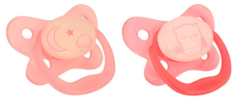 Dr Brown´s Chupete Nocturno 6-12 meses 2 uds Rosa