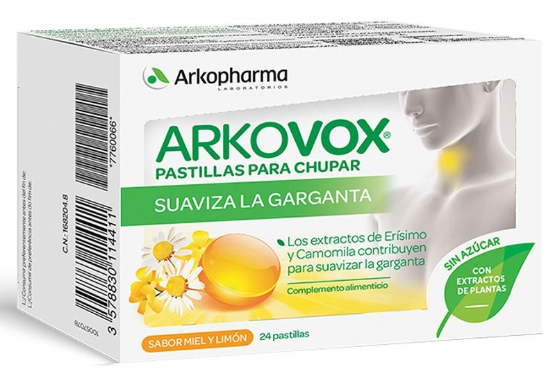 Arkovox Pastillas Para Chupar Sabor Miel Y Limón 24 Comprimidos