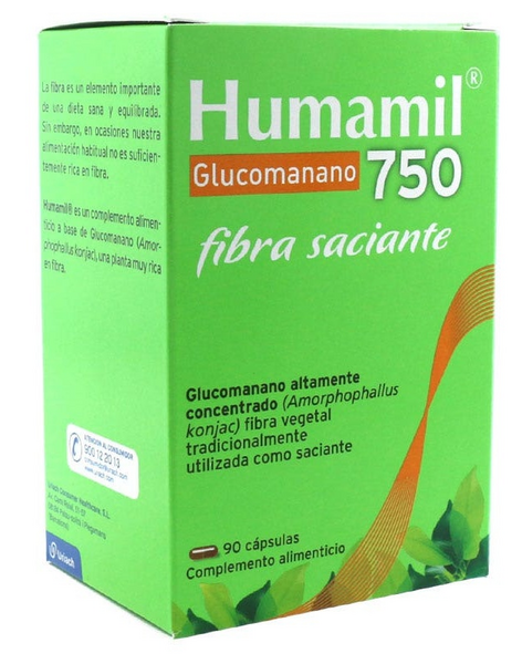 Humamil Glucomanano 750mg 90 Cápsulas