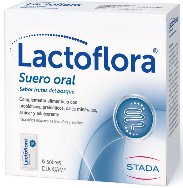 Lactoflora Suero Oral Probióticos, Prebióticos Y Sales Minerales 6 Sobres