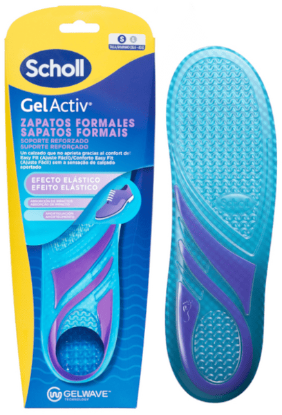 Scholl Plantillas Gel Activ Zapatos Formales Mujer Tecnología GelWave 1 Par (Talla 35,5-40,5)