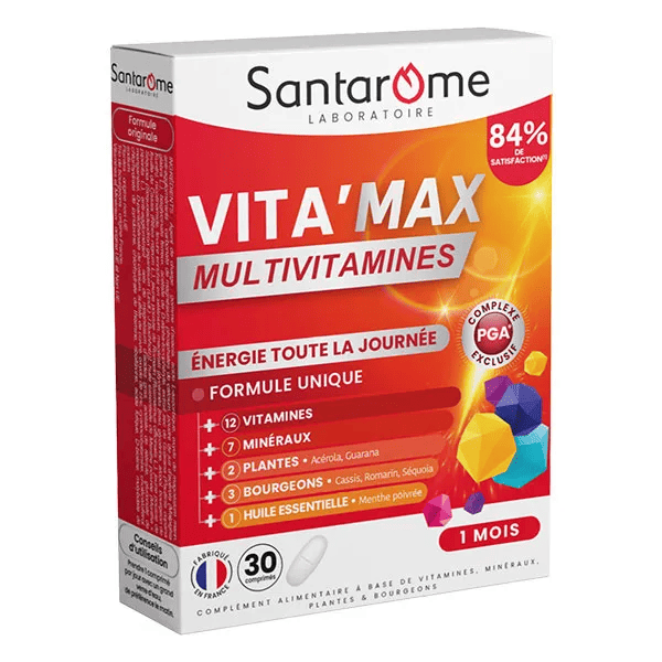 Vita'max Multivitamines Energie et Vitalité 30 comprimés 2