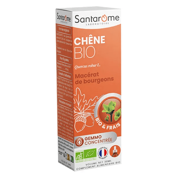 Santarome Chêne Bio Macérat de bourgeons Tonus et Vitalité 30 ml