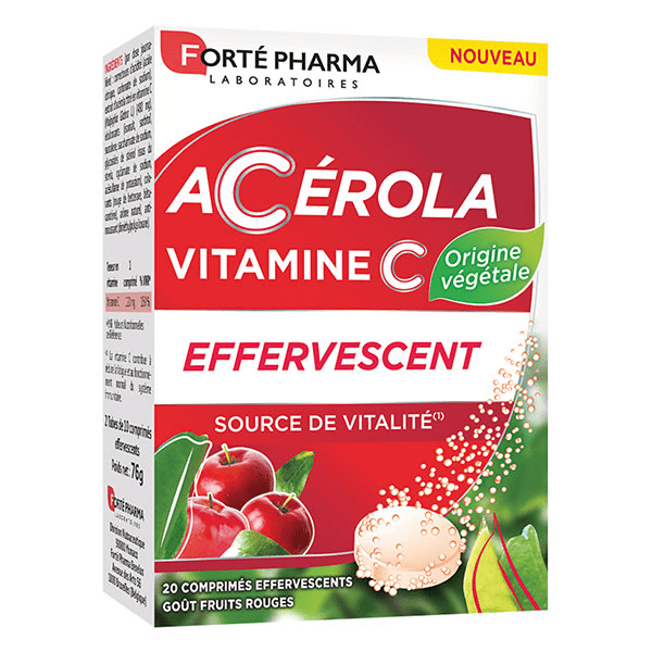 Acérola Vitamine C Naturelle 20 comprimés effervescents 4