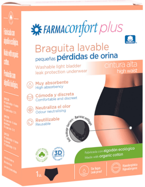 Farmaconfort Braguita Pequeñas Pérdidas Orina Cintura Alta Talla S