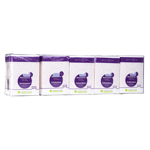 Mouchoirs Blancs Très Doux Lot de 10 x 10 3