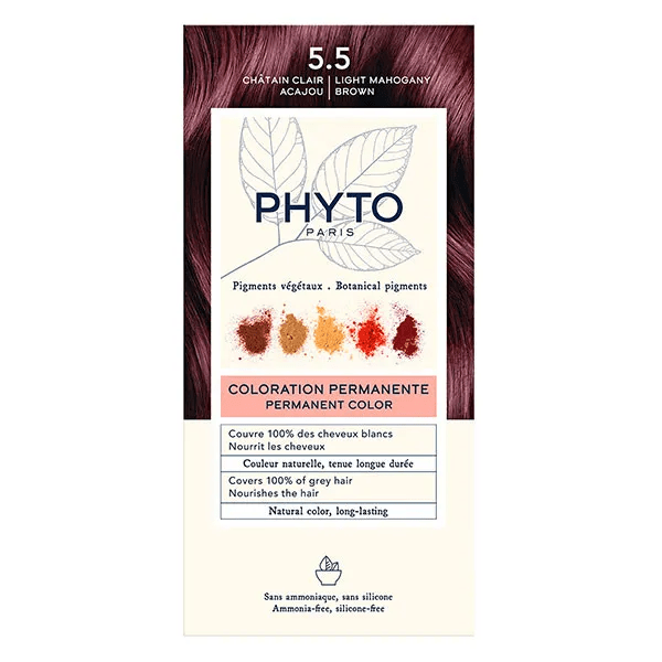 Coloration Permanente N°5.5 Châtain Clair Acajou 2