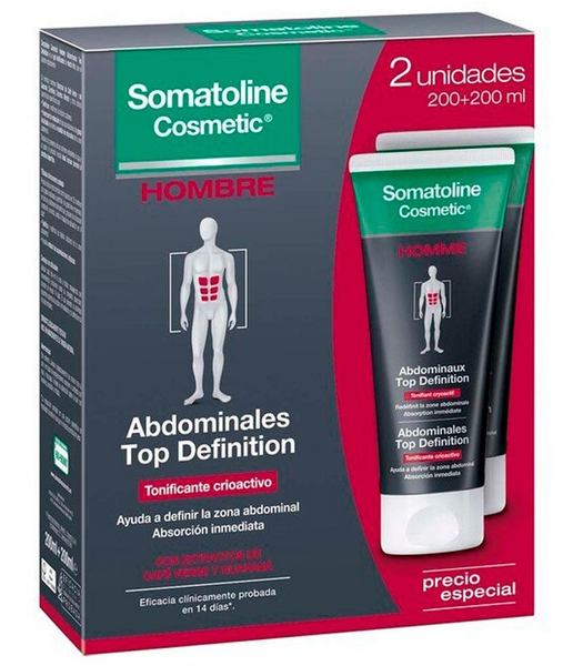 Somatoline Cosmetic Hombre Abdominales Top Definition Duplo 2x200ml
