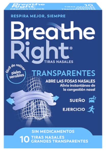 Breathe Right Clásicas Tiras Nasales Grandes 10 unidades