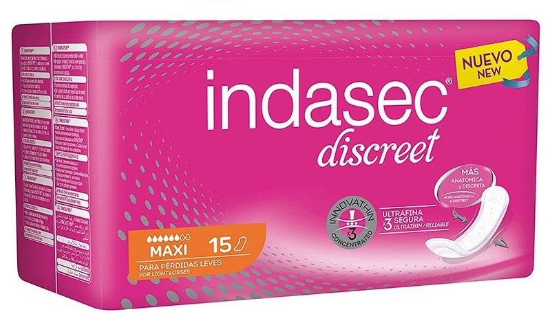 Indasec Discreet Maxi 15 Unidades