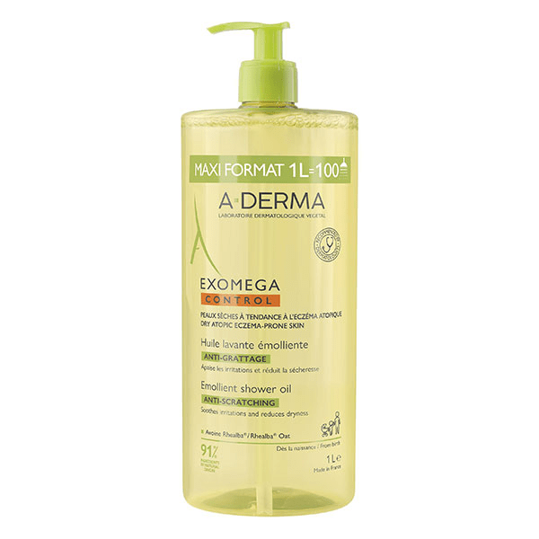 Exomega Control Huile lavante émolliente anti-démangeaisons 1L 3