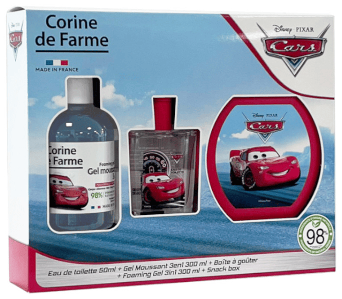 Corine de Farme Estuche Cars Colonia 50 ml + Gel Espumoso 300 ml + Caja Merienda