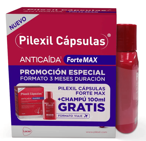 Pilexil Hombre Forte Max 90 Cápsulas + Regalo Champú Triple Protection 100 Ml