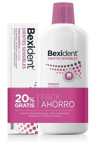 Bexident Pack Dientes Sensibles Colutorio 500ml + Pasta Dentífrica 75ml